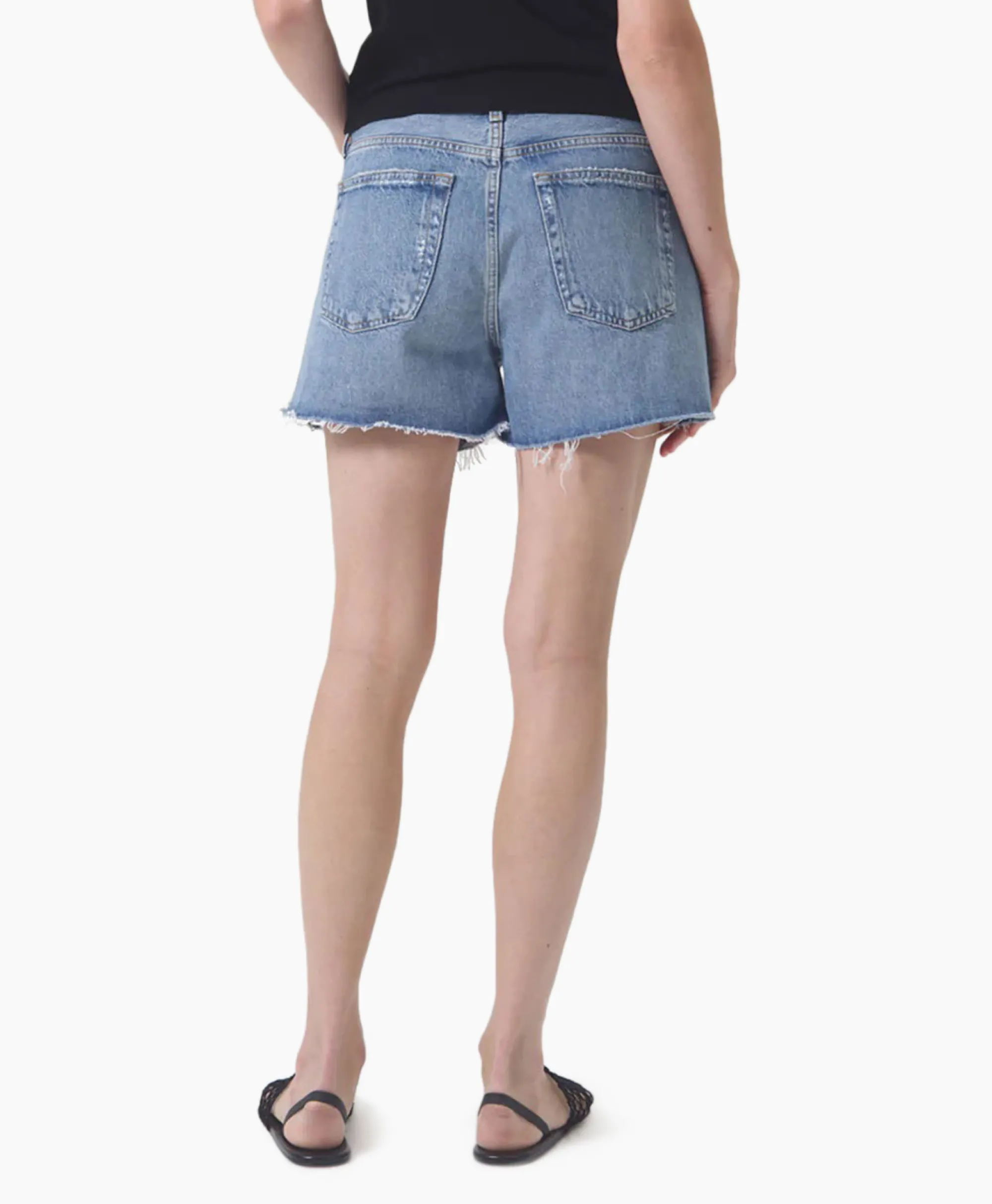 Agolde Korte Broek Parker Long Blauw*Dames Broeken