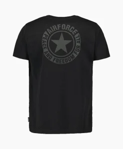 Airforce T-Shirt Wording/Logo Zwart*Heren T-Shirts