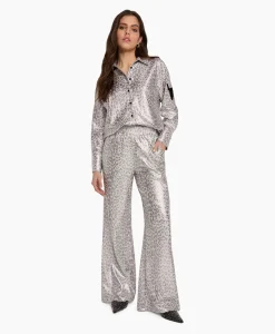 Alix The Label Blouse Knitted Leopard Zilver*Dames Blouses