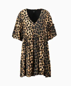 Alix The Label Jurk Ladies Woven Animal Dress Print + 2 Kleurig*Dames Bruiloftskleding