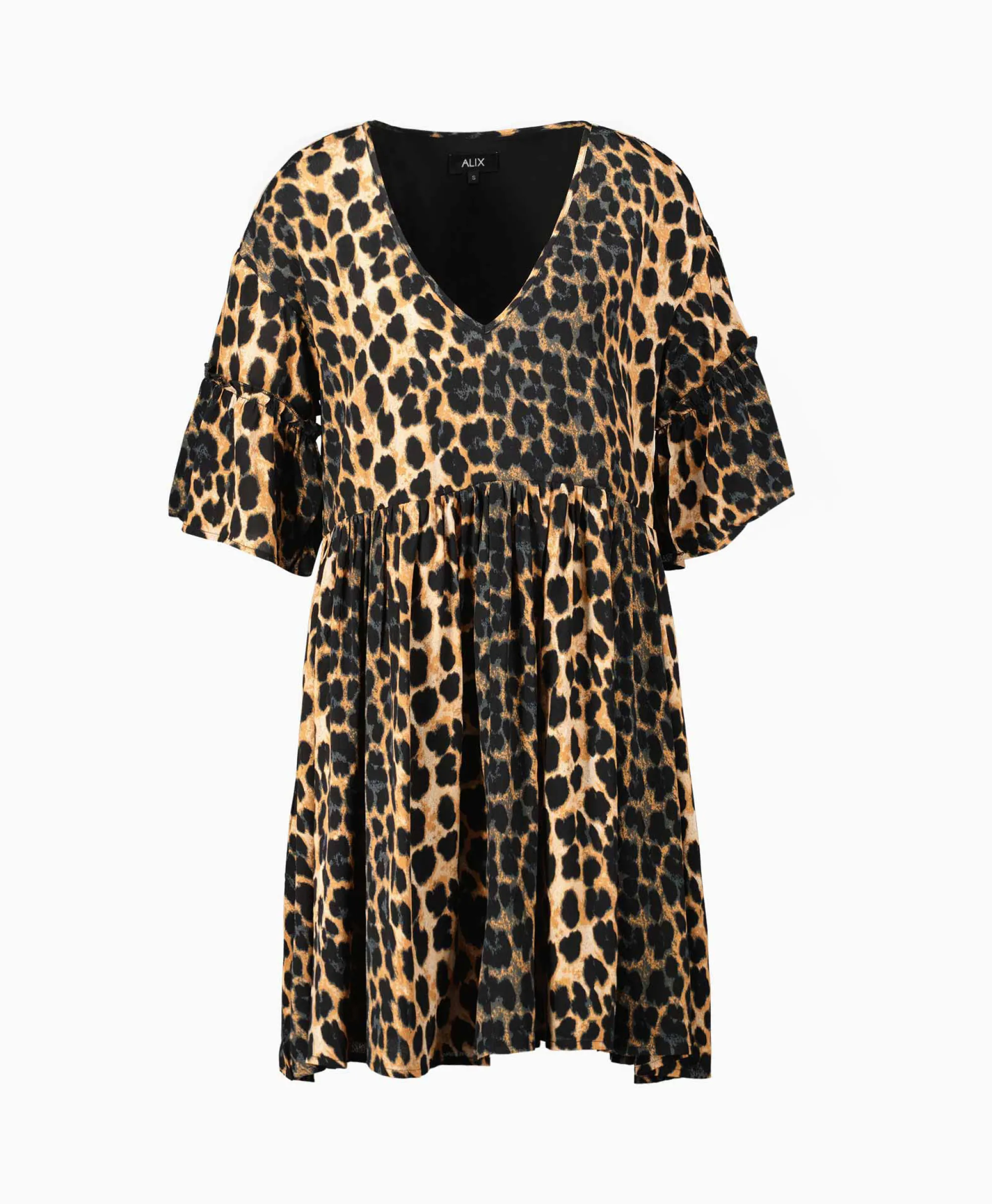 Alix The Label Jurk Ladies Woven Animal Dress Print + 2 Kleurig*Dames Bruiloftskleding