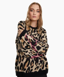 Alix The Label Pullover Knitted Jaguar Bruin*Dames Truien