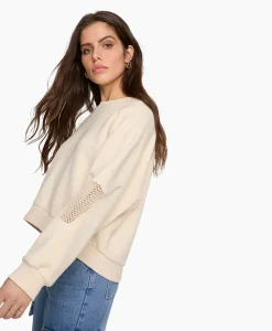 Alix The Label Pullover Knitted Mesh Ecru*Dames Truien