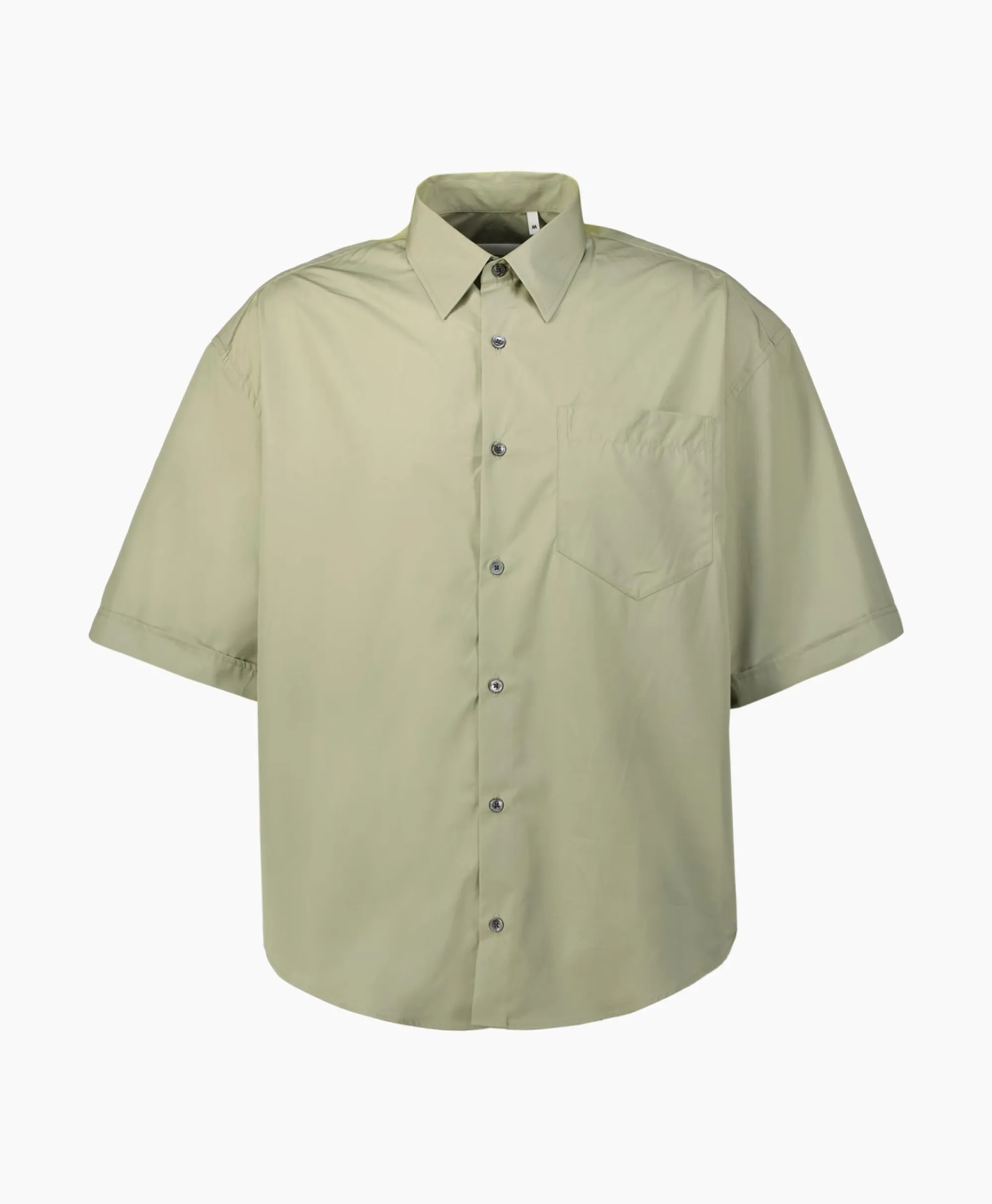 Ami Paris Overhemd Boxy Fit Sl Zand*Heren Overhemden