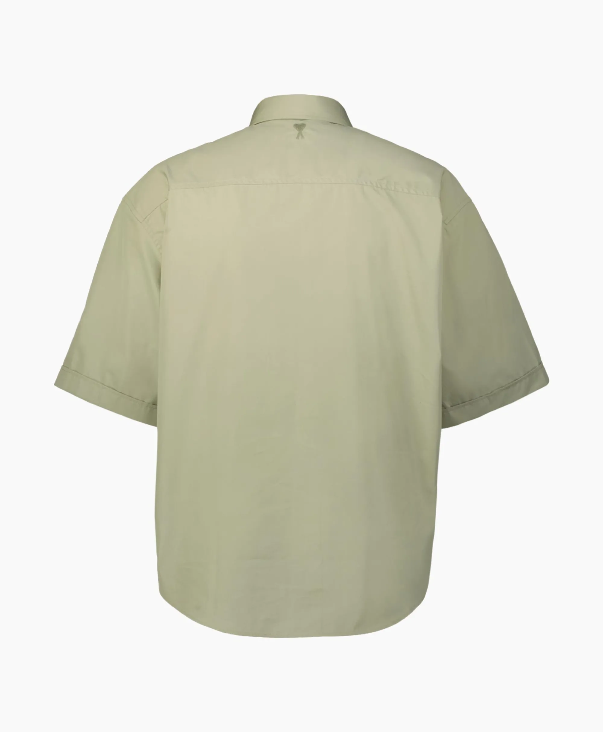 Ami Paris Overhemd Boxy Fit Sl Zand*Heren Overhemden