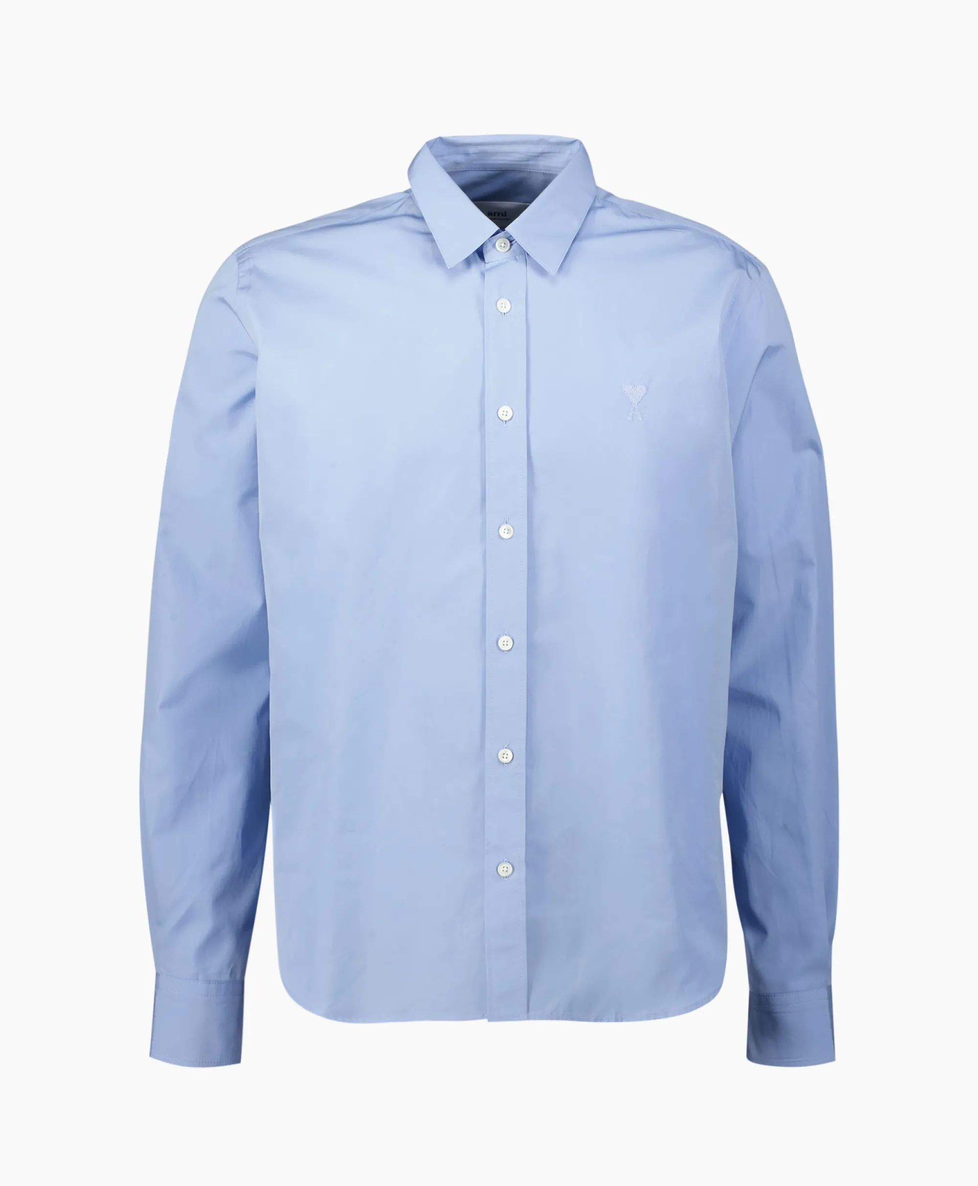 Ami Paris Overhemd Classic Licht Blauw*Heren Overhemden