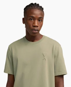 Ami Paris T-Shirt Korte Mouw Adc Khaki*Heren T-Shirts