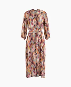 Anna Van Toor Jurk 26A06-03658 Zand*Dames Jurken