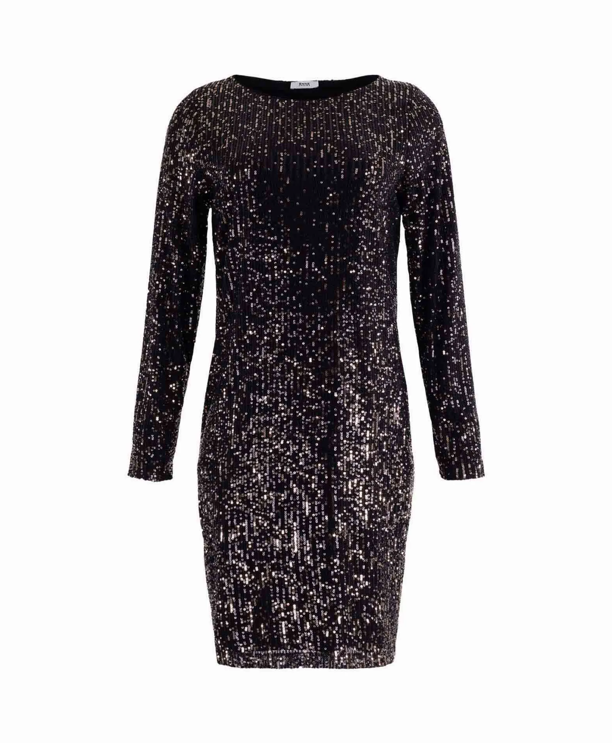 Anna Van Toor Jurk 74A06-03642 Zwart*Dames Jurken