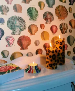 Anna+nina Kaars Large Leopard Print Pillar Candle Bruin*Lifestyle Lifestyle