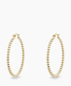 Anna+nina Oorbellen Solstice Big Hoop Earrings Brass Goldpla Goud*Dames Sieraden