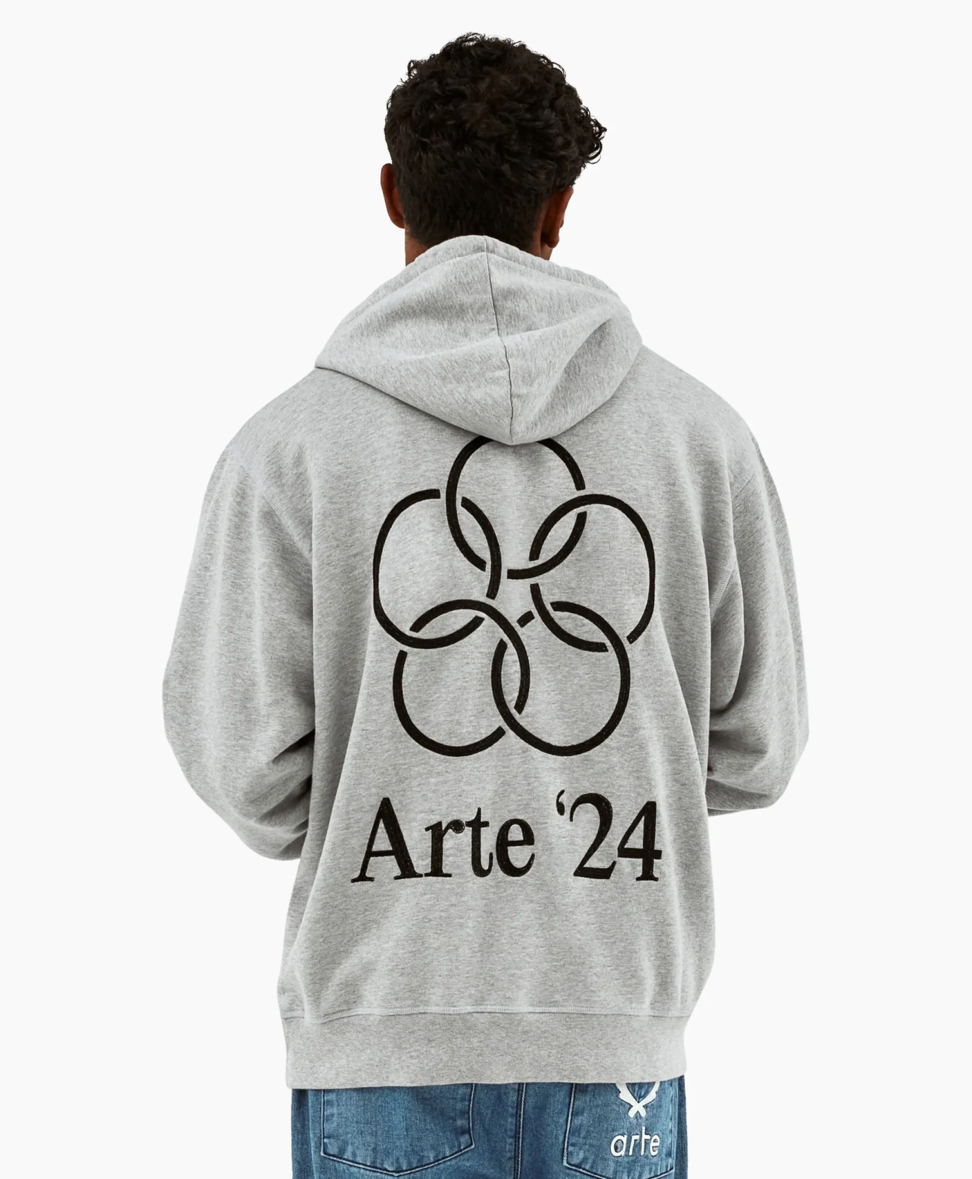 Arte Antwerp Hoodie Arte'24 Circles Back Grijs*Heren Truien