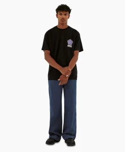 Arte Antwerp T-Shirt Korte Mouw Circle Flower Back Front Print Zwart*Heren T-Shirts