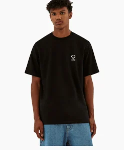 Arte Antwerp T-Shirt Korte Mouw Hearts Leaves Arte Logo Chest Zwart*Heren T-Shirts