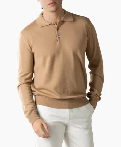 Aurelien Polo Longsleeve Beige*Heren Polo's