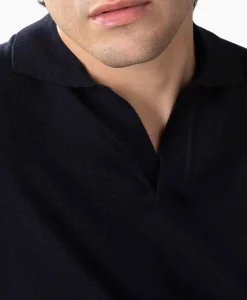Aurelien Pullover Buttonless Polo L Donker Blauw*Heren Truien