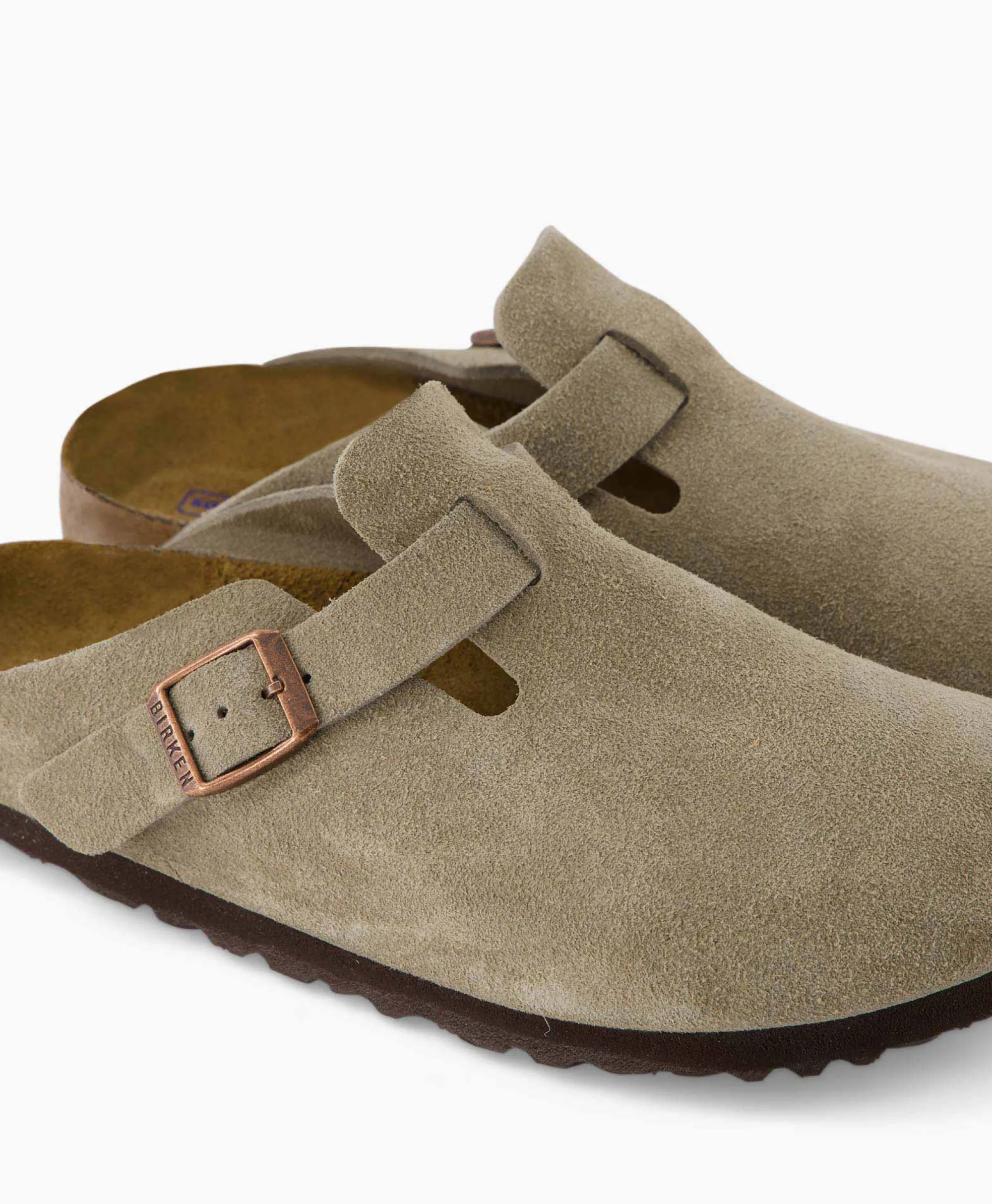 Birkenstock Instapper Boston Sfb Taupe*Heren Instappers