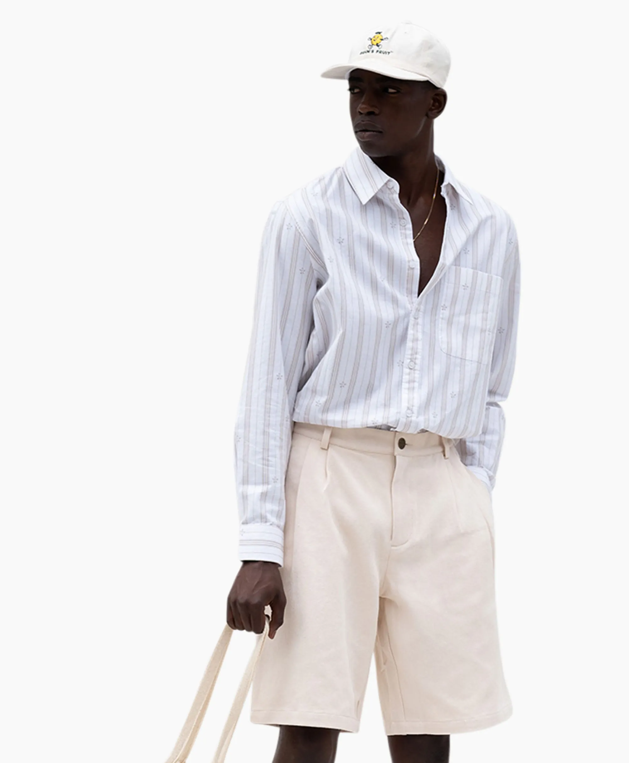 Bram's Fruit Bram's Fruit Overhemd Lemon Pattern Shi Beige*Heren Overhemden