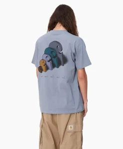 Carhartt Wip T-Shirt Korte Mouw S/S Diagram C Blauw*Heren T-Shirts