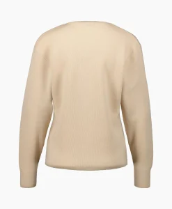 Closed Pullover Crew Neck Henley Beige*Dames Truien