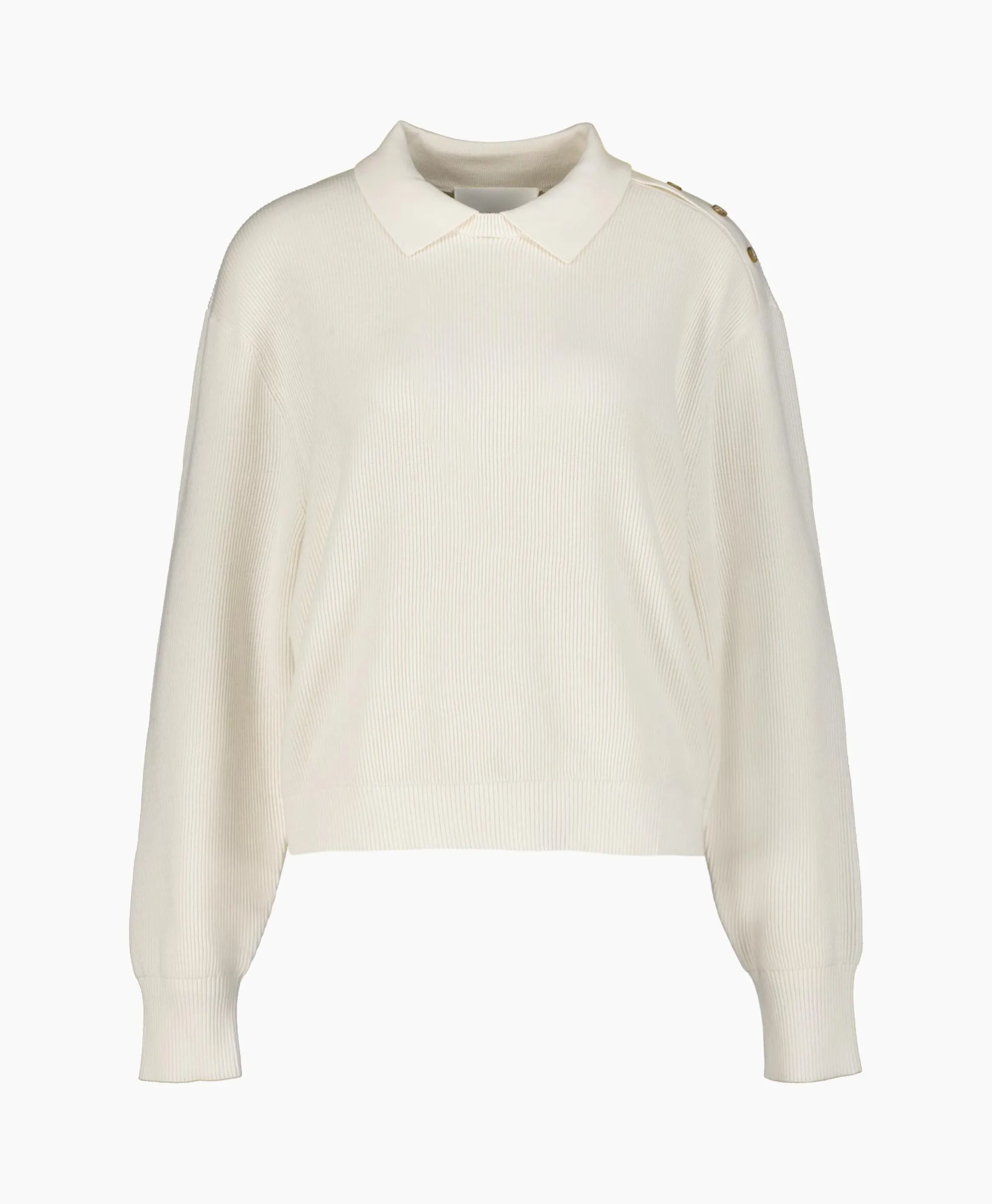 Closed Pullover Cropped Polo Off White*Dames Truien