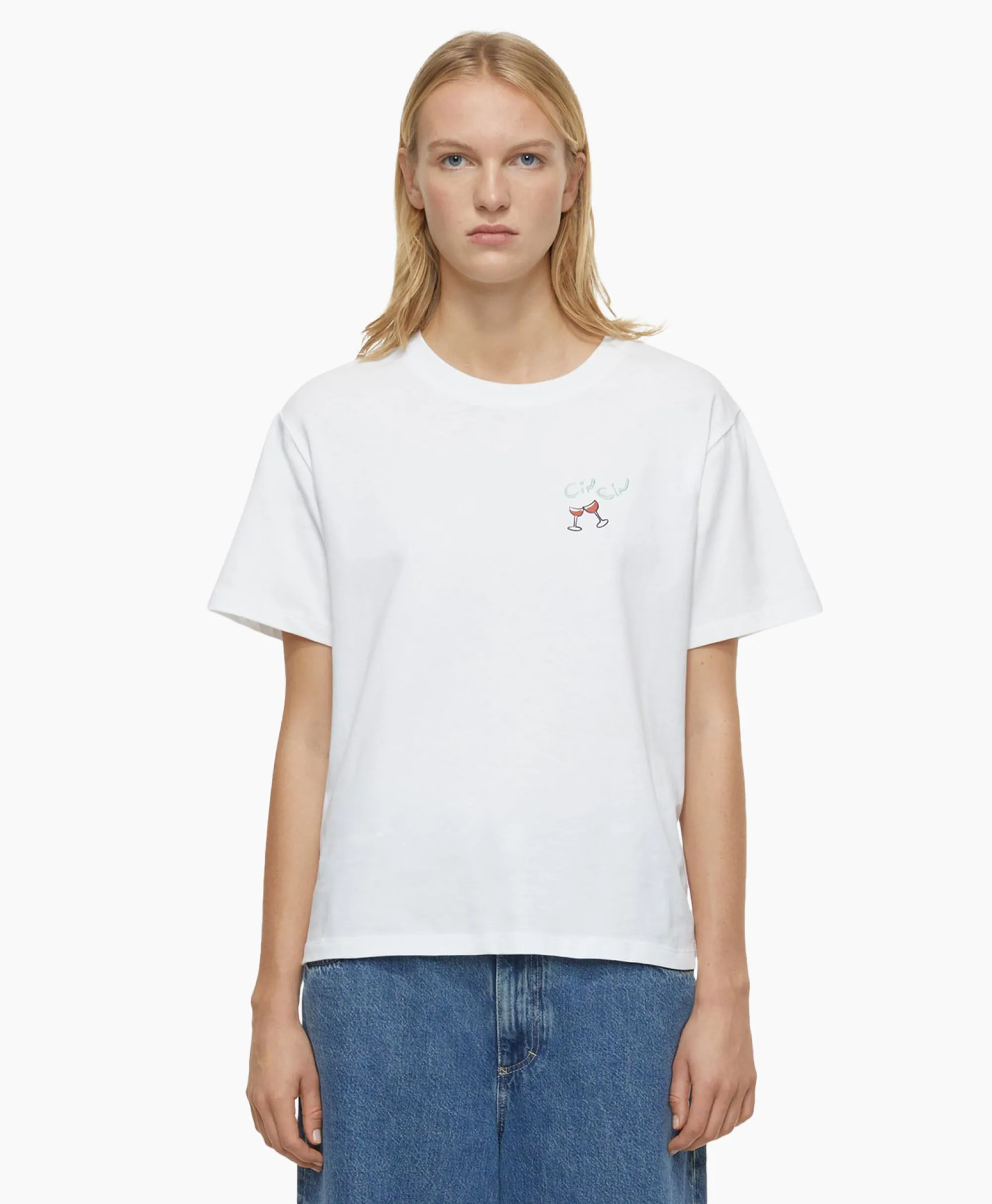 Closed T-Shirt Korte Mouw Printed Wit*Dames T-Shirts & Tops