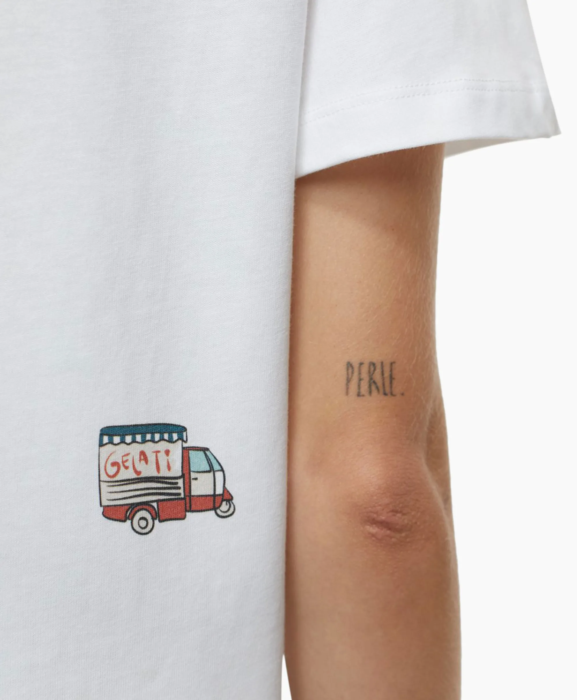 Closed T-Shirt Korte Mouw Printed Wit*Dames T-Shirts & Tops