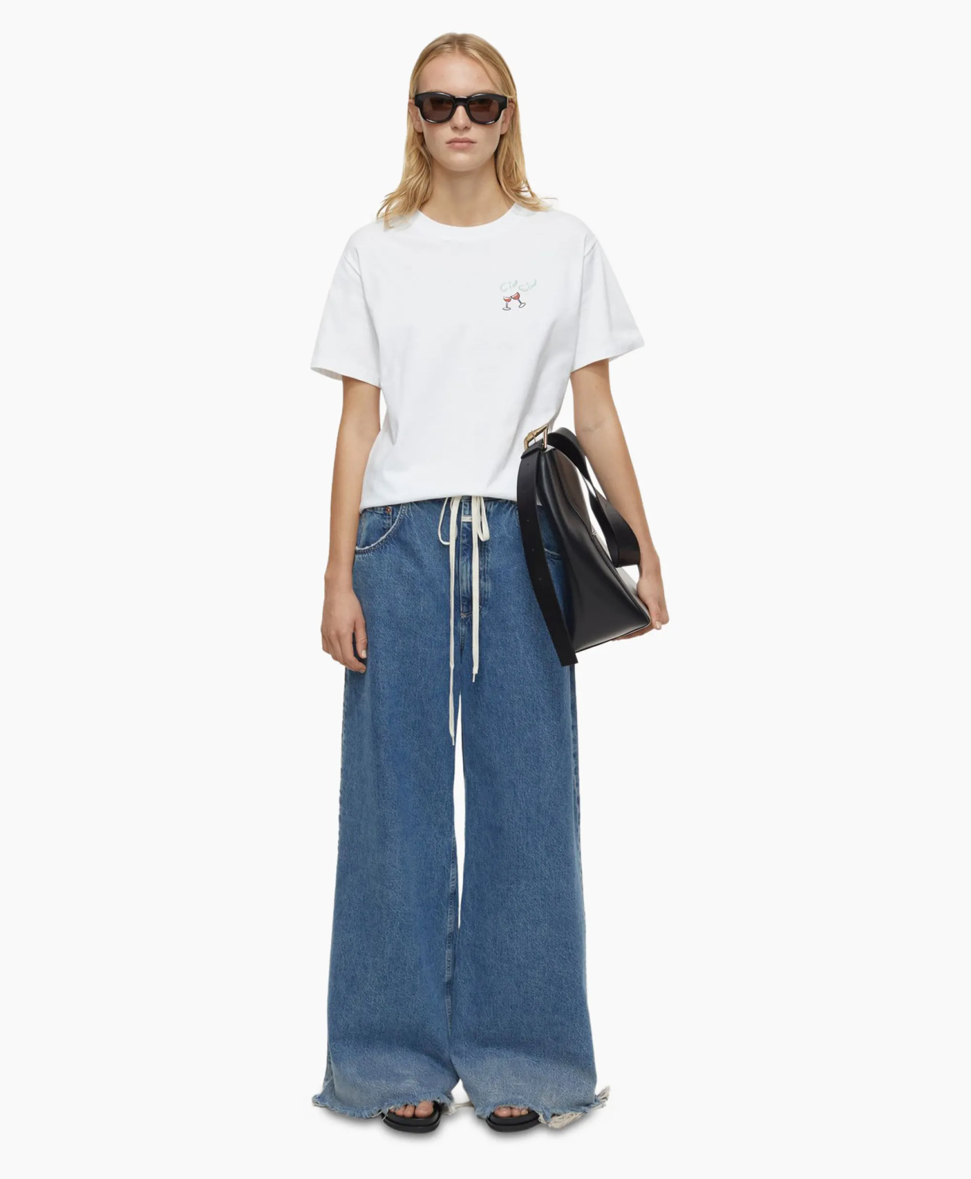 Closed T-Shirt Korte Mouw Printed Wit*Dames T-Shirts & Tops