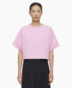 Closed T-Shirt Korte Mouw Turn Up Roze*Dames T-Shirts & Tops