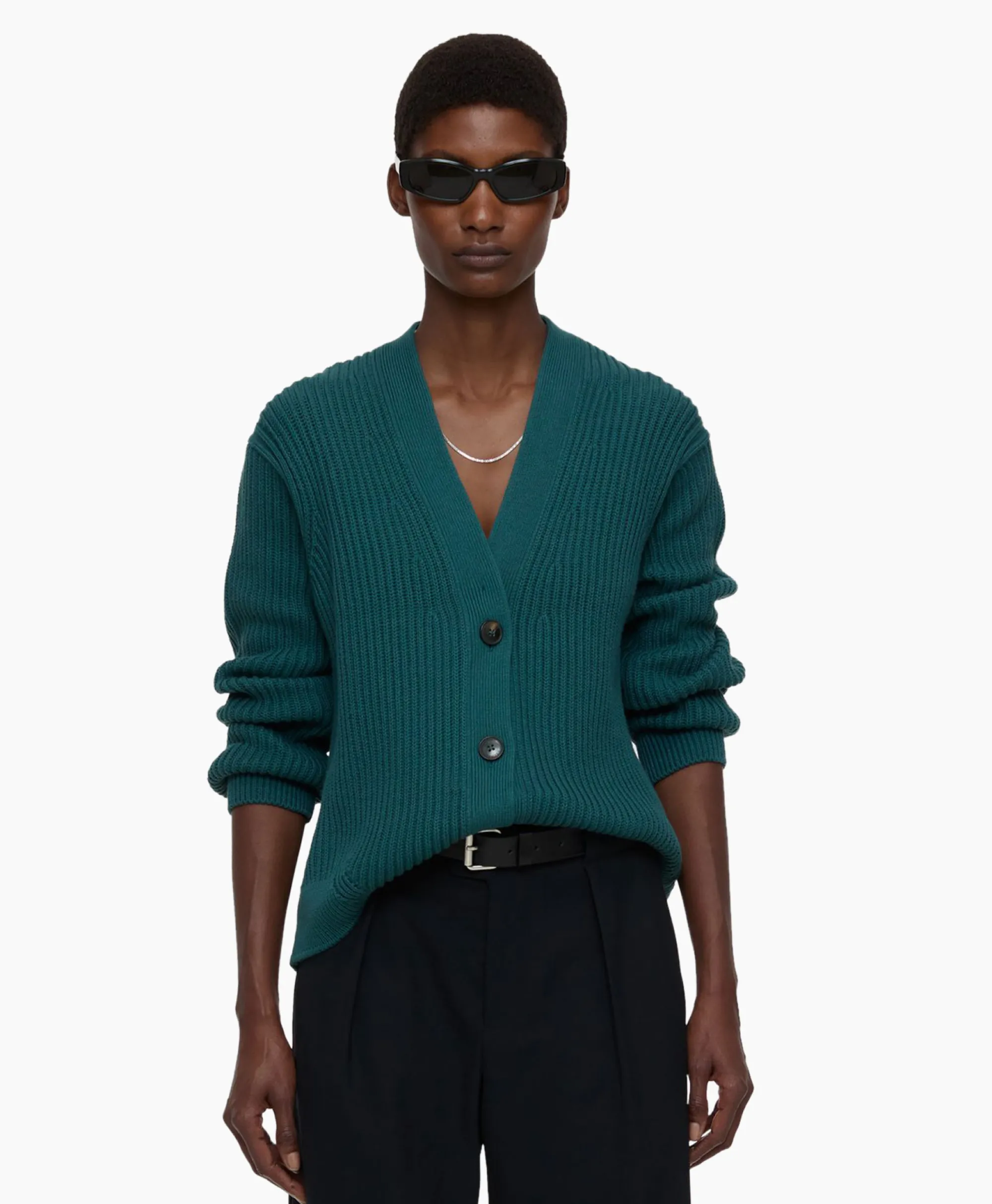 Closed Vest Wrap Long Sleeves Groen*Dames Vesten