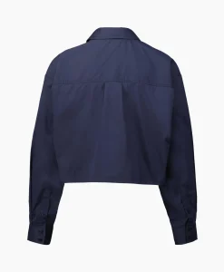 Co'couture Co'Couture Blouse Cotton Crisp Crop Donker Blauw*Dames Blouses