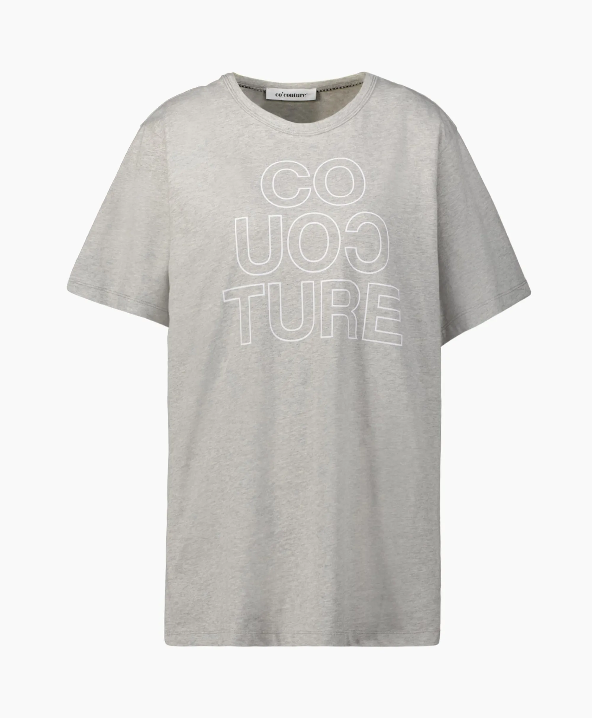 Co'couture Co'Couture T-Shirt Korte Mouw Outline Oversize Grijs*Dames T-Shirts & Tops