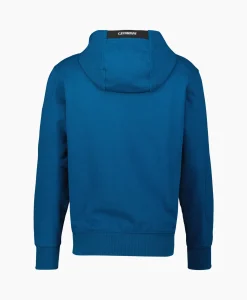Cp Company Hoodie Diagonal Raised Fleece Blauw*Heren Truien