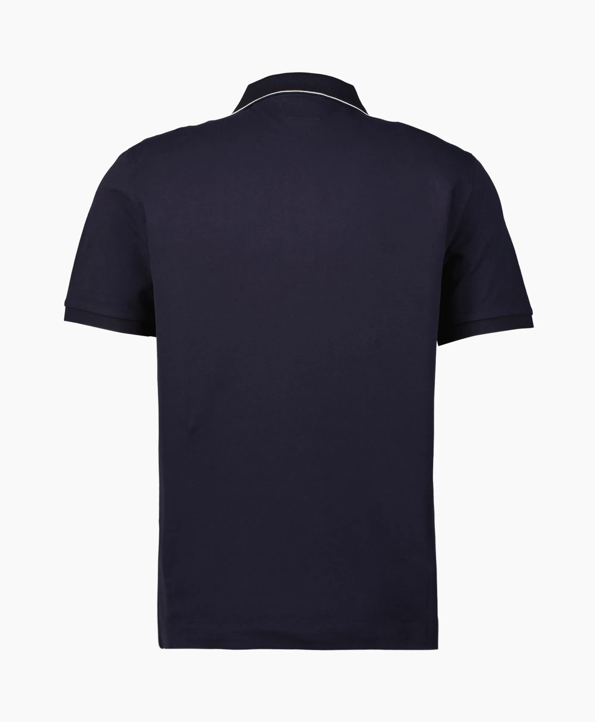 Cp Company Polo Stretch Piquet Striped Collar Donker Blauw*Heren Polo's