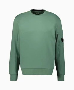 Cp Company Sweater Diagonal Raised Fleece Licht Groen*Heren Truien