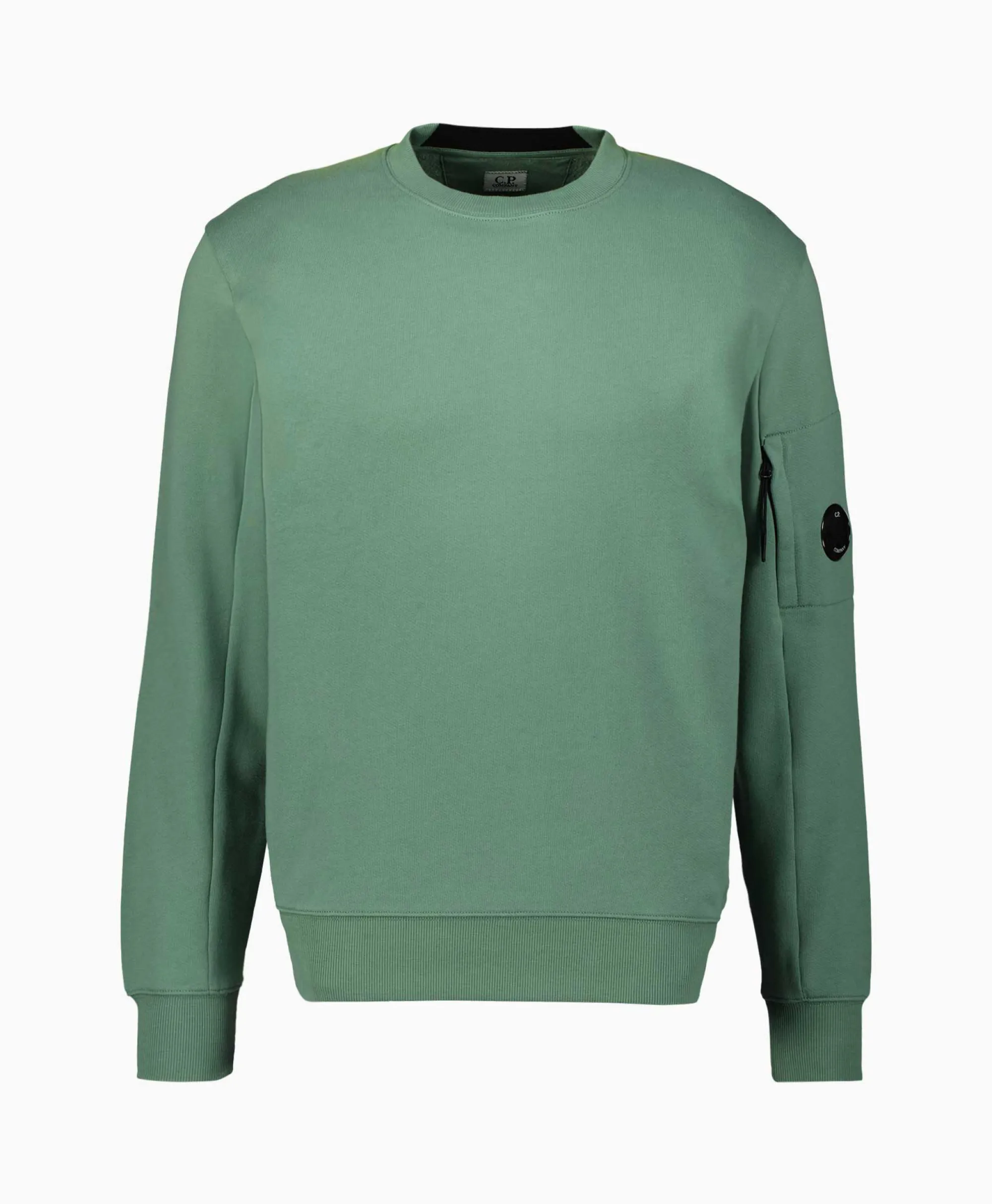 Cp Company Sweater Diagonal Raised Fleece Licht Groen*Heren Truien