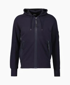 Cp Company Vest Diagonal Raised Fleece Zipped Donker Blauw*Heren Vesten