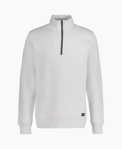 Denham Logan Half Zip Sweat Ss Beige*Heren Truien