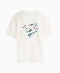 Drole De Monsieur Le T-Shirt Slogan Esquisse Ecru*Heren T-Shirts