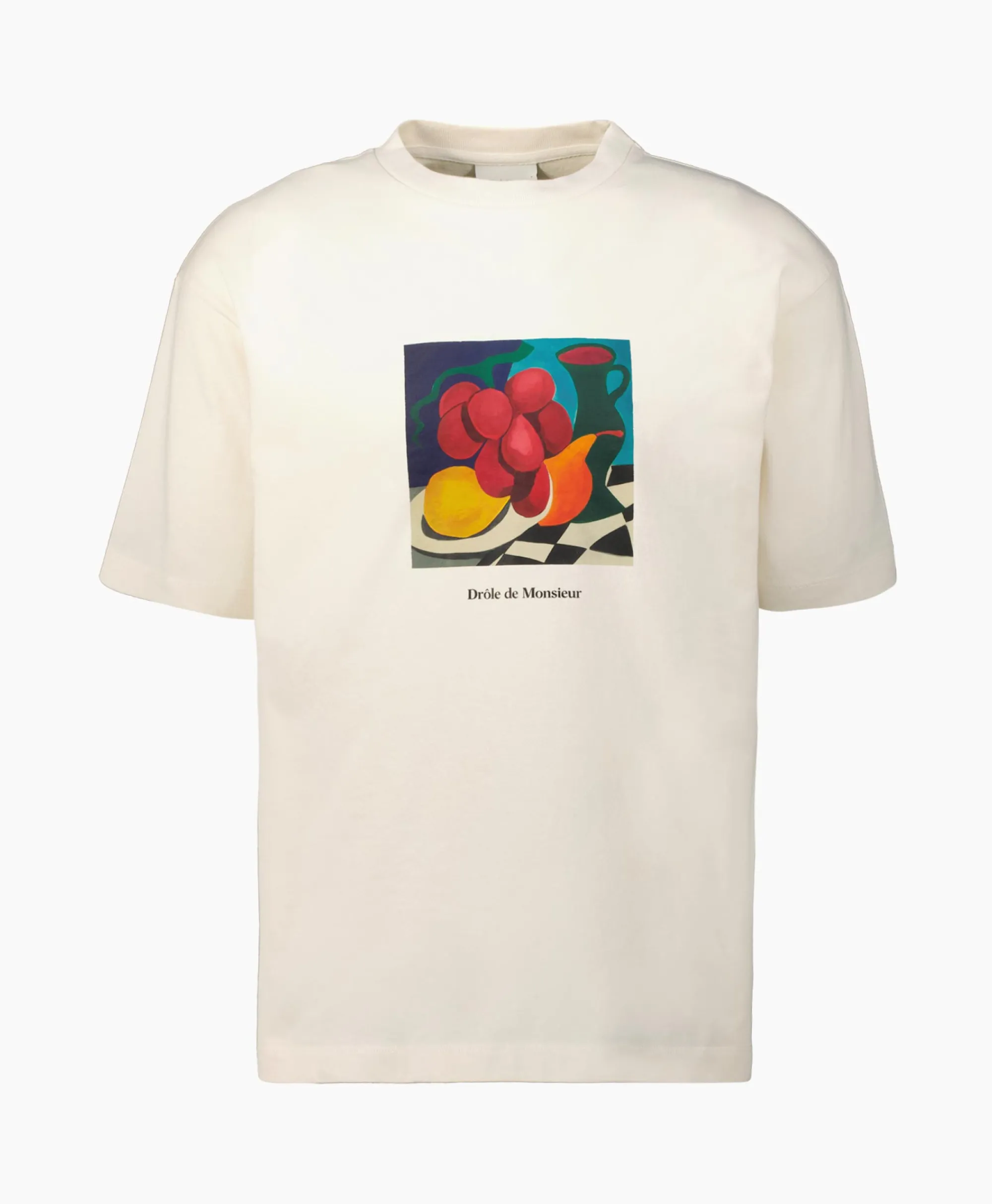 Drole De Monsieur T-Shirt Korte Mouw Nature Morte Off White*Heren T-Shirts