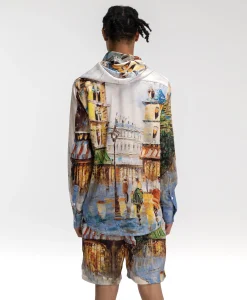 Flâneur Flaneur Korte Broek Short Somewhere In Europe Wit Dessin*Heren Broeken