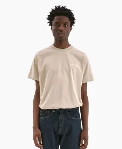 Flâneur Flaneur T-Shirt Korte Mouw Signature Beige*Heren T-Shirts