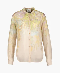 Forte_forte Blouse Heaven Print Cotton Silk Voile Grandfather Rose*Dames Blouses