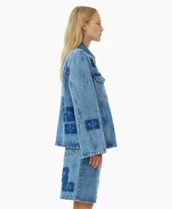 Ganni Jack Patch Denim Blauw*Dames Jassen