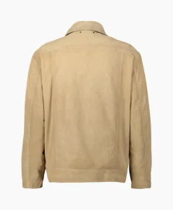 Golden Goose Jack Journey M's Full Zip Coach Waxed Leather Taupe*Heren Jassen