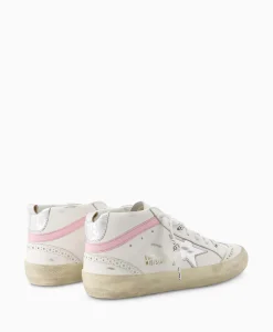Golden Goose Sneaker Mid Star Leather Upper And Wave Wit*Dames Sneakers