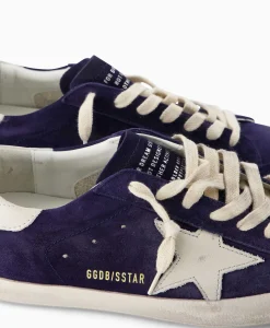 Golden Goose Sneaker Super Star Suede Donker Blauw*Heren Sneakers