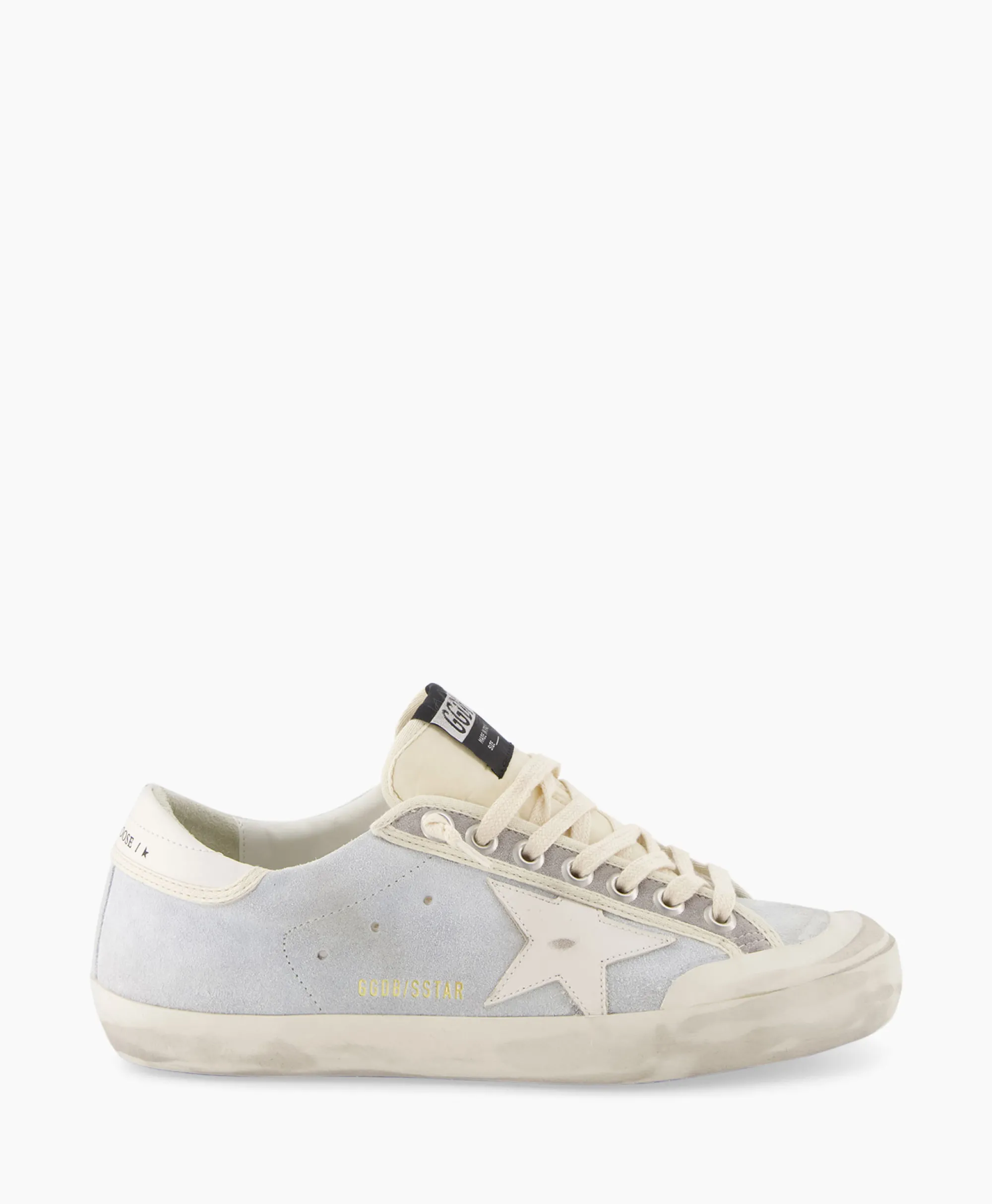 Golden Goose Sneaker Super Star Suede Licht Grijs*Heren Sneakers