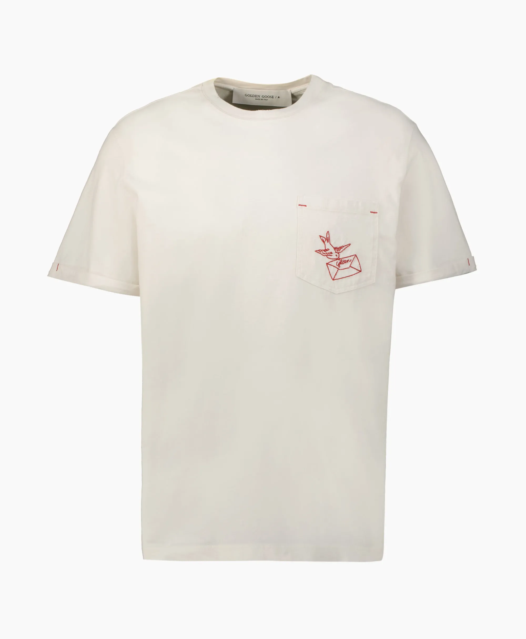 Golden Goose T-Shirt Journey M's Regularwit*Heren T-Shirts