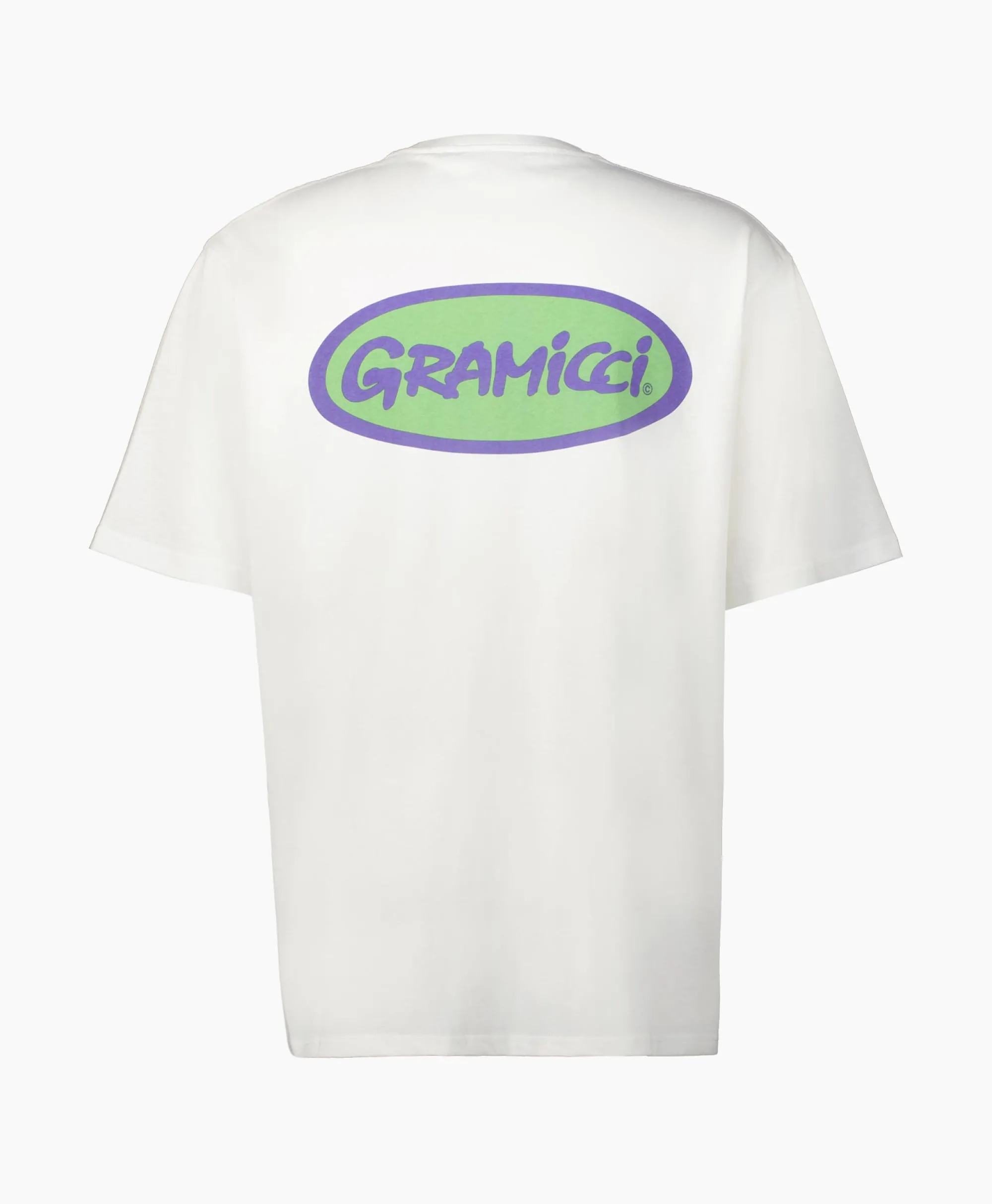 Gramicci T-Shirt Korte Mouw Grammici Oval Wit*Heren T-Shirts